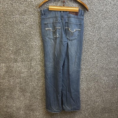 Y2K Ecko Unltd Baggy Fit Jeans Mens 32x34 Blue Relaxed Straight Leg Denim Skater