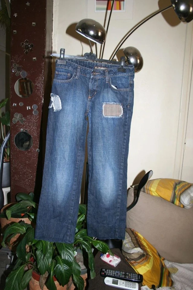 ZARA TAILLE 12/13 ANS 🌸Jean droit cropped taille haute Taille 12-13 ans - Photo 1/3