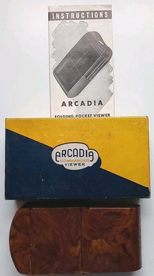 Arcadia Commander Slide Viewer Vintage w/ Box Self-Illuminating Untested  