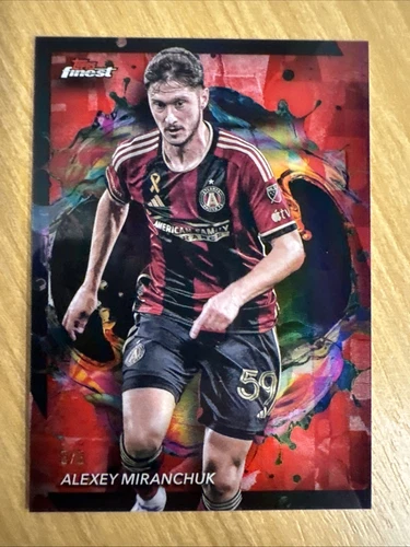 2024 Topps Finest MLS Alexey Miranchuk Rare RED Refractor #3/3 Atlanta United🔥