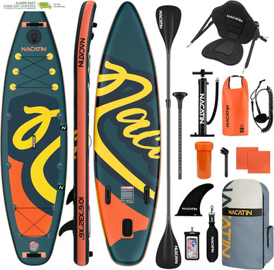 Paddle Board with Kayak Seat,10'6''Upgrade Version Blow up Paddle Boards for Adul
