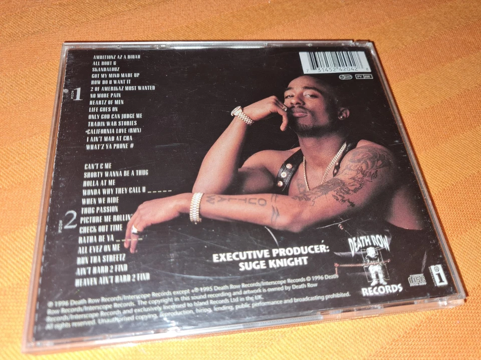 2Pac All Eyez On Me 2CD Death Raw 1996 Green Disc Tupac Shakur Makaveli C-Bo  - Bild 2 von 3