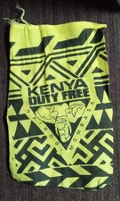 Borsa piccola Kenya Duty Free Shop con logo turistico 10" per 6" Nairobi Mombasa 197Os