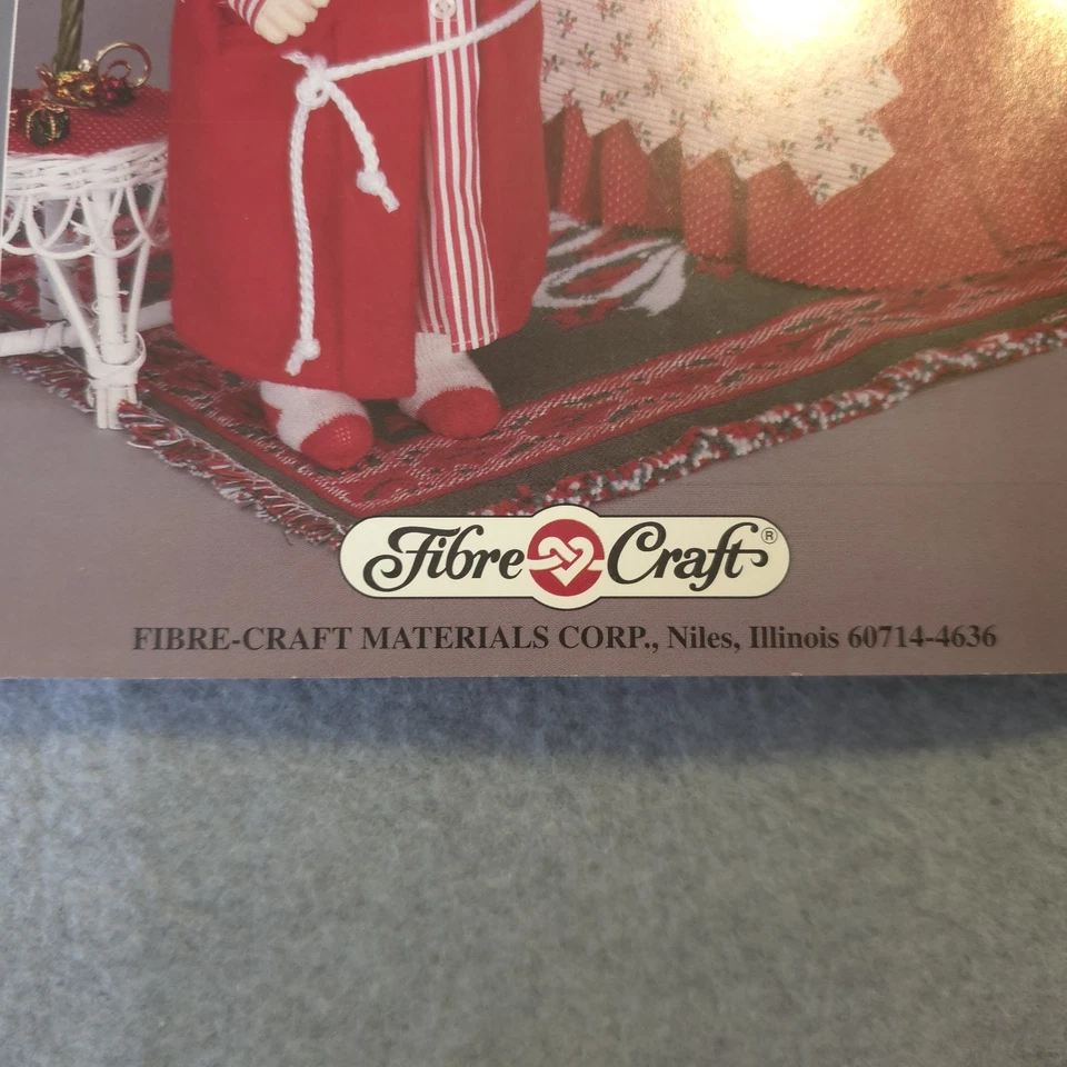 Fibre-Craft Nightshirt Santa Sewing Pattern FCM334 Fits 14" Santa Doll Uncut - Image 3 of 4