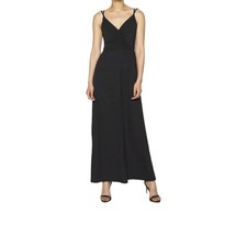 Banana Republic Black Maxi Dress Ruched Bust Double Strap Tall M Formal New