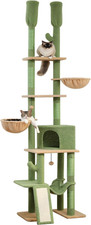 Cactus Cat Tree Floor to Ceiling Cat Tower with Adjustable Height 85-112 Inches