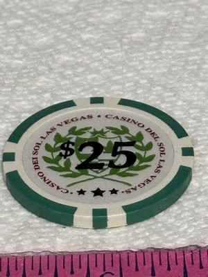 VINTAGE $25 POKER CHIP CASINO DEL SOL CASINO HOTEL LAS VEGAS NEVADA FREE SHIP
