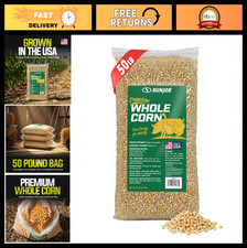 High-Energy Whole Corn Feed for Wildlife, All-Season Outdoor Use, 50 lb Bag