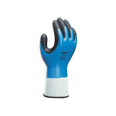 SHOWA 377XXL-10 Coated Gloves,Knit Cuff,Smooth,2XL,PR 4THG3