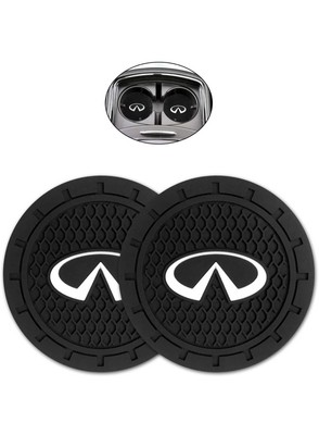 2 pcs Infiniti Coasters Car Cup holder inserts interior accessories