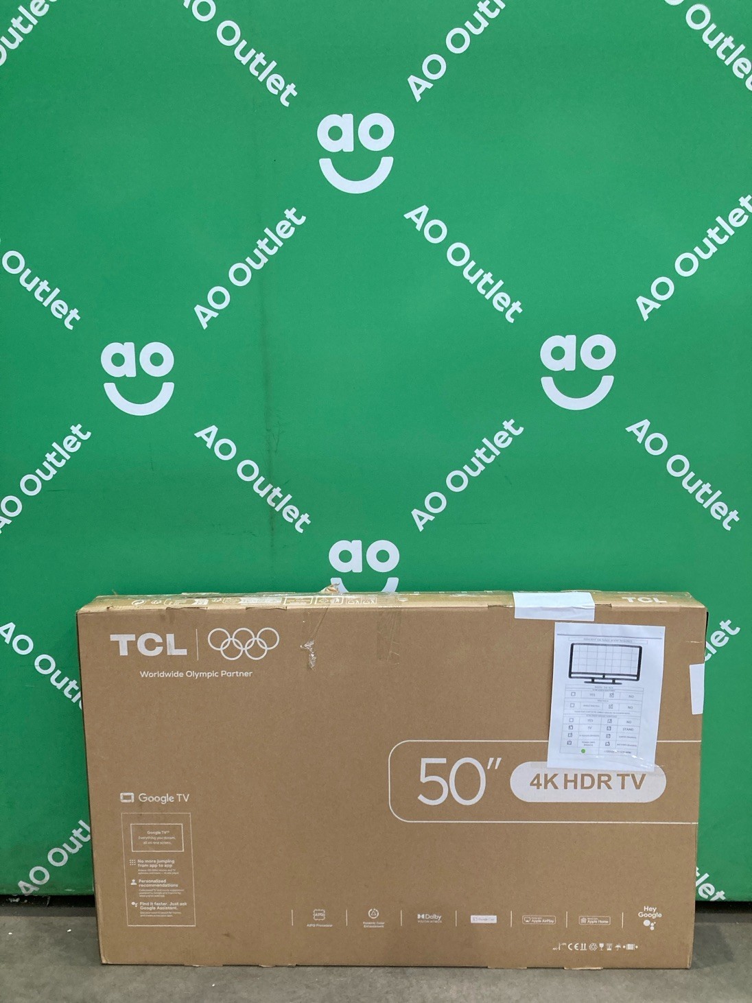 TCL 50 Inch LED 4K Ultra HD Smart TV Bluetooth WiFi 50V6C-UK #LF122133