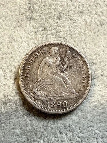 1890 Seated Liberty Dime 10¢ VF Very Fine Condition Nice Coin See Pics 7741