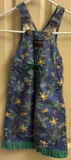 Vintage Osh Kosh B Gosh Ocean Surf Fish Overalls Blue Vestbak 12 Months 90s
