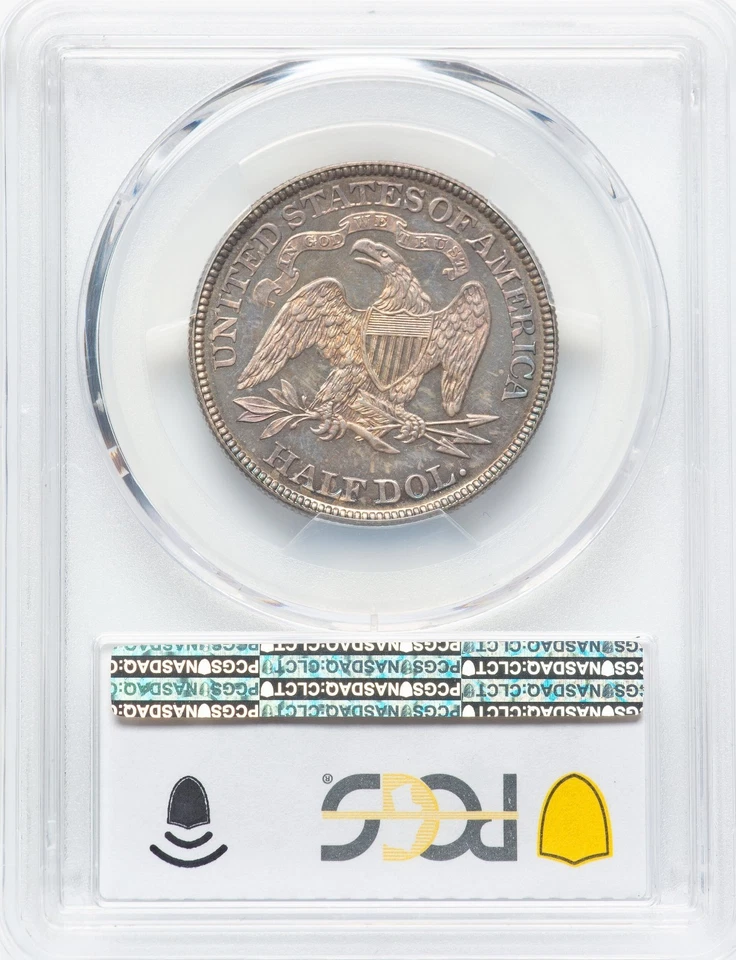 1882 Silver Half Dollar PCGS PR66+ Misplaced Date WB-102 Multicolor Toned Proof - Image 4 of 4