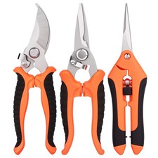 3 Pcs Garden Shears Stainless Steel Pruning Scissors Trimmer Flower Fruit Tree