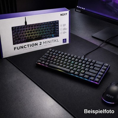 NZXT Function 2 MiniTKL Black Gaming Tastatur DE-Layout RGB Optische Switches