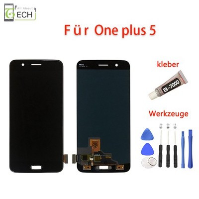 Für OnePlus 5 Full LCD Display (OLED) Einheit Touch Reparatur Schwarz