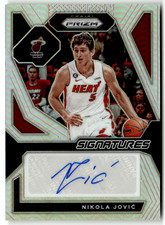 2023-24 Panini Prizm No. Sig-Jov Nikola Jovic Auto Silver Prizm