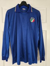 Vintage 1990-1992 Italy National Team Diadora Long-Sleeve Soccer Jersey