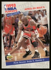 1993-94 Upper Deck #180 First Round Bulls 3, Hawks NBA Basketball