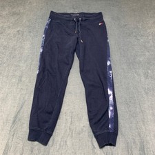 Tommy Hilfiger Sport Jogger Pants Mens Medium Navy Blue Cotton Fitness Workout