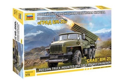 Zvezda BM-21 GRAD 1 ROCKET LAUNCHER KIT 1:72