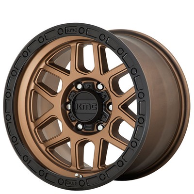 17x9'' KMC Wheels KM544 Mesa Matte Bronze with Black Lip Off-Road Rims  (4pcs)