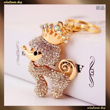 Last one Super popular dog dog white crown key chain bag charm