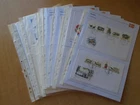 Denmark: 1990 to 1995 first day cover collection on leaves. See pics below.