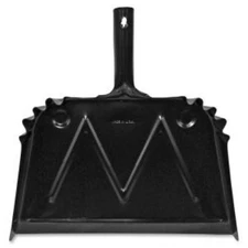 Genuine Joe Scope Dust Pan - 16" Wide - Metal - Black (gjo-85151) (gjo85151)