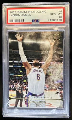 2021-22 Panini Photogenic LeBron James #4 Lakers PSA 10 GEM MINT