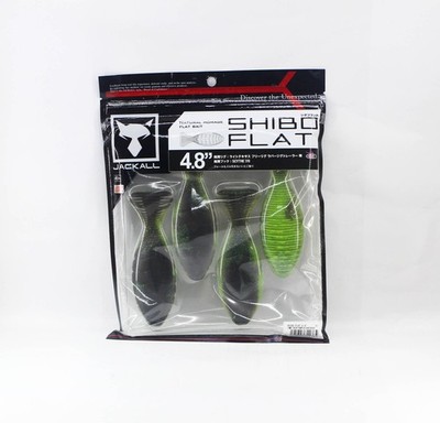 Jackall Soft Köder Shibo Flat 4.8 Zoll Jimmy Green Pumpkin Chartreuse (1365)