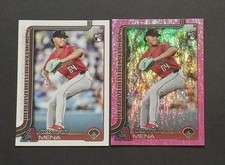 CRISTIAN MENA RC 2025 Topps Baseball Pink Foil Parallel & Base Card #120 Rookie