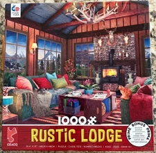 Ceaco jigsaw puzzle; complete;  Cozy Fire;  Rustic Lodge series;  1000 pcs  #38