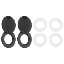 2 Pcs Door Peep Hole Cover, OD 1.18" ID 0.63" Viewer Cover, Round, Black