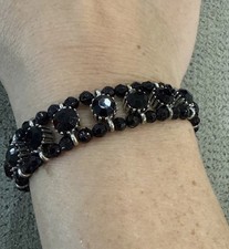 Fashion Stretch Black Rhinestone Bracelet J4