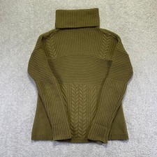 Banana Republic Todd  Duncan Sweater Womens S Green Cashmere Knit Turtleneck