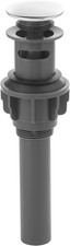 Bathroom Sink Drain with Overflow Pop up Drain Stopper Chrome Cap with Strainer