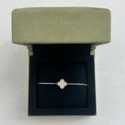 Van Cleef & Arpels Sweet Alhambra Bracelet 18K Yellow Gold Mother of Pearl VCA