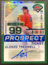 Alonzo Tredwell /25 - 2024 Panini Prospect Edition Auto Green Pulsar Prizm #12