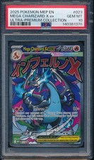 1378 2025 Pokemon MEP EN-ME Black Star Promo 023 Mega Charizard X ex PSA 10 UPC