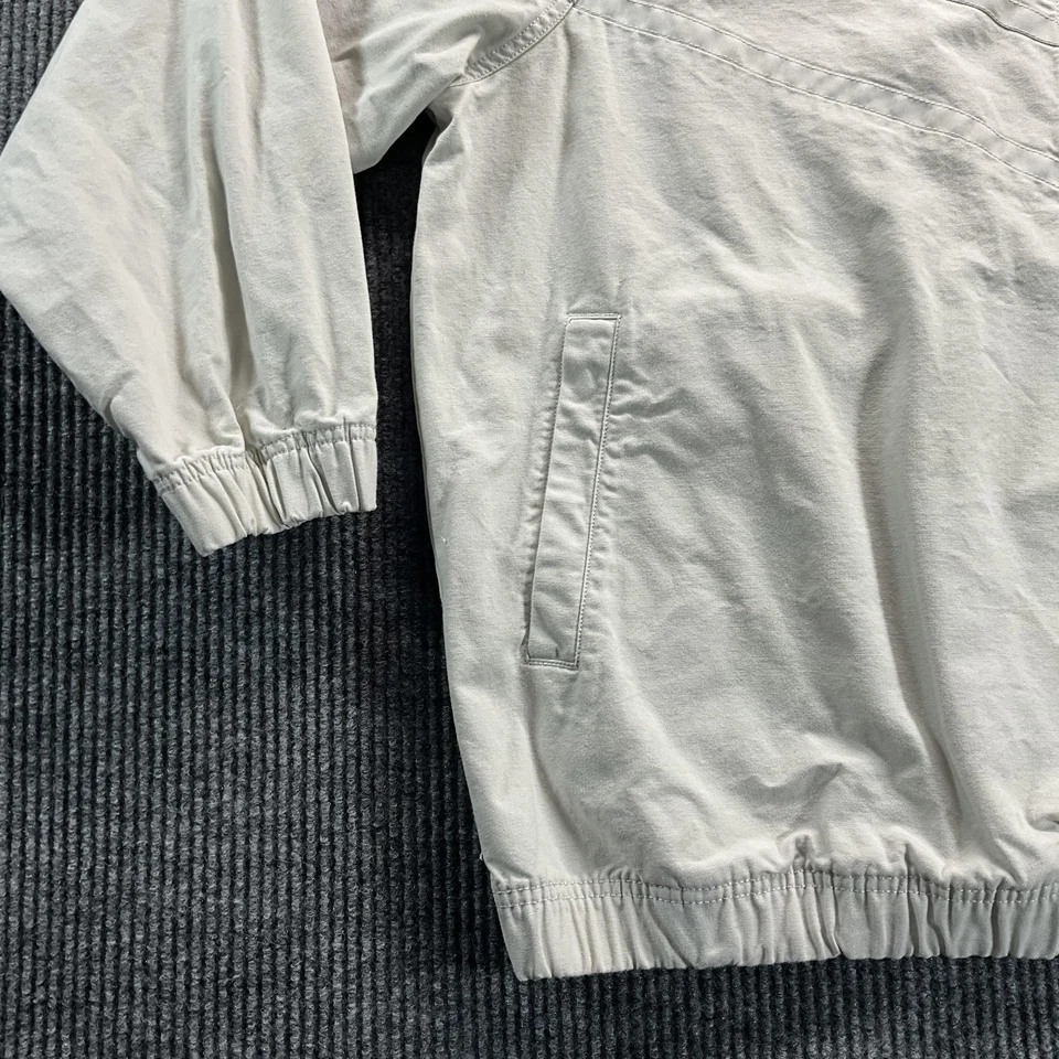 Chaqueta Nike Para Hombre Grande Beige Cuarto Cremallera Pullover 100% Algodón DX0696-072 Foto 3 de 4