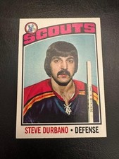 1976-77 Topps Hockey Card Steve Durbano Card #19 EX Shape