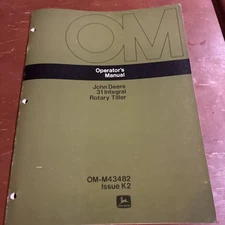 John Deere 31 Integral Rotary Tiller Operaters Manual