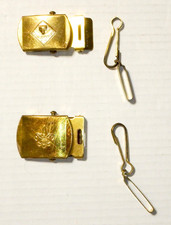Vintage 1960s Boy  Cub Scouts BSA Solid Brass Belt Buckles Fleur-de-Lis Eagle