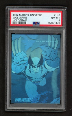 1992 Impel Marvel Universe Wolverine Hologram #H-3 PSA 8 NM-MT