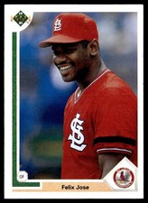 1991 Upper Deck Felix Jose St. Louis Cardinals #387