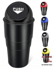 Cup Holder Trash Can Leakproof Car Trash Can With Lid Trash Bin For 1 Black Cup Holder Trash Can Leakproof Car Trash Can With Lid Trash Bin For 1 Black