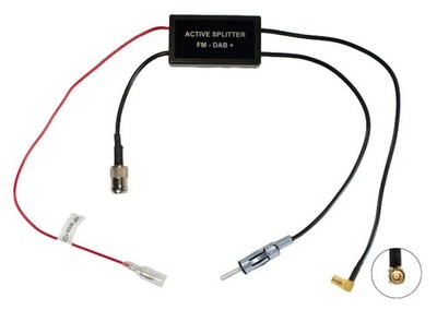 RTA ISO/DIN Active Antenna Signal Splitter for FM, DAB + 203.011P-0