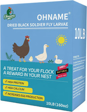 10LB Dried Black Soldier Fly Larvae for Chickens - 85X More Calcium than Mealwor